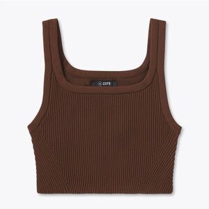 Brown CUTS Coreflex Tank Cropped